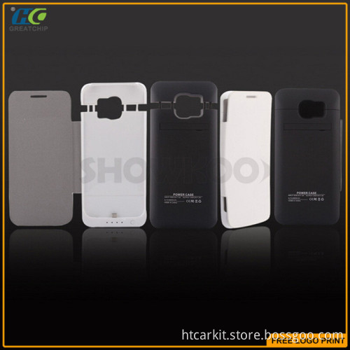4200mah rechargeable backup external battery case for samsung s6 edge
